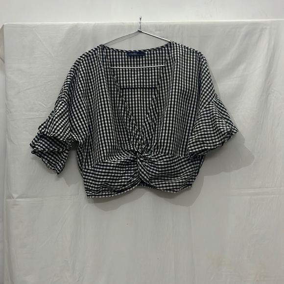 Tops - Kitschen All New Stylish and fancy check Black and White Top